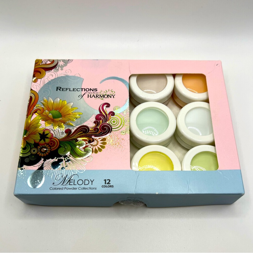 Gelish Reflections of Harmony Nail Dip Powder Set with 12 Pastel Acrylic Powder